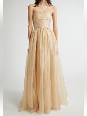 EENK Strapless Silk Organza Gown